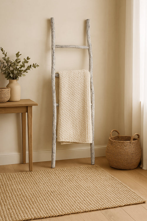 Biscottini Scala portasciugamani in legno finitura nera