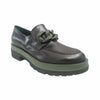 VERNISSAGE Scarpa donna in pelle nera e verde 22690