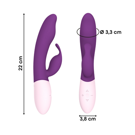 Vibratore Rabbit Doppia Stimolazione Punto G e Clitoride 10 Modalità Vibrazione