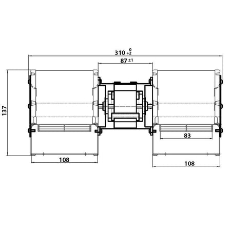 Ventilatore Centrifugo Cfd 80X35-35 Doppia Aspirazione Per Stufe a Pellet EcoForest 14706012