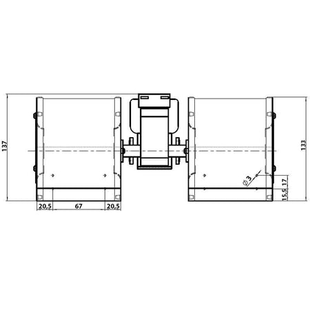 Ventilatore Centrifugo Cfd 80X35-35 Doppia Aspirazione Per Stufe a Pellet EcoForest 14706012