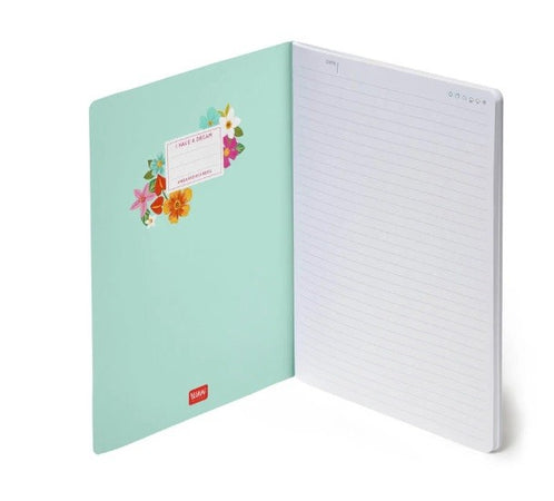 Legami, Quaderno A Righe Large, B5, Tema Flowers