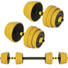 Set Manubri Bilanciere 25kg Pesi Fitness Allenamento Casa 2 Modalità Antiscivolo