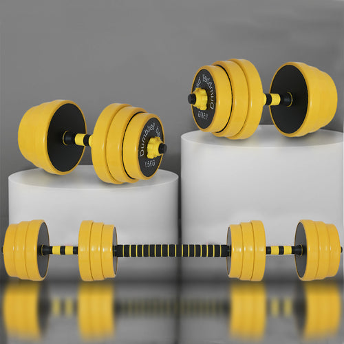 Set Manubri Bilanciere 25kg Pesi Fitness Allenamento Casa 2 Modalità Antiscivolo