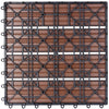 Kit 11 Mattonelle a Incastro per Terrazzo Piastrelle pavimenti 30x30cm in WPC Antiscivolo