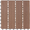 Kit 11 Mattonelle a Incastro per Terrazzo Piastrelle pavimenti 30x30cm in WPC Antiscivolo