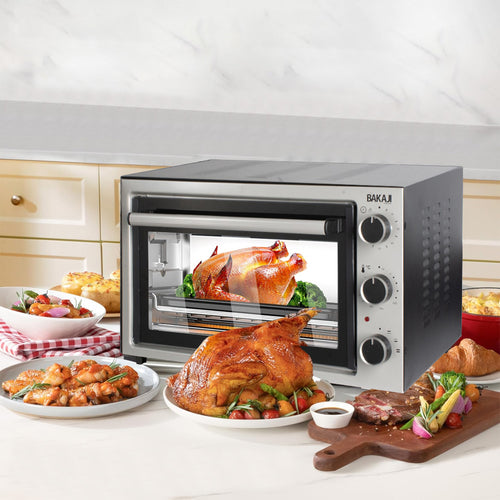 Forno Elettrico Ventilato 36LT 1600W con Timer Cottura Combi e Grill Luce interna