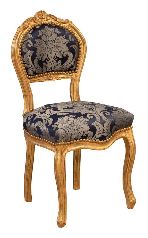 Biscottini Sedia poltroncina stile francese Luigi XVI in legno massello di faggio