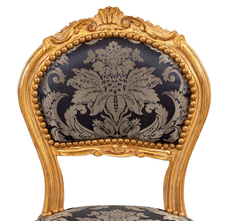 Biscottini Sedia poltroncina stile francese Luigi XVI in legno massello di faggio