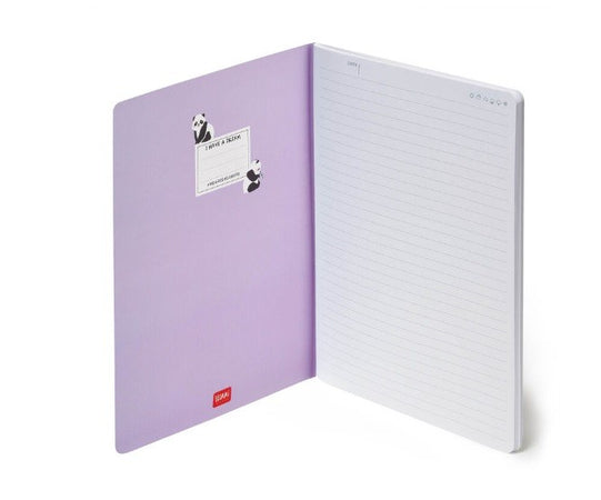Legami, Quaderno A Righe Large, B5, Tema Panda