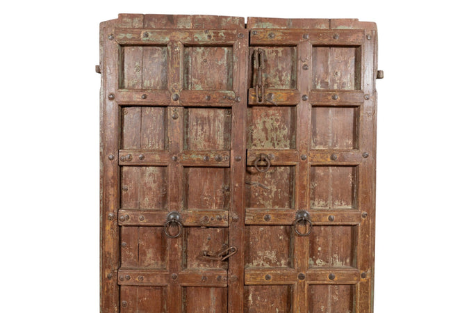 Biscottini Porta portone in legno massello e ferro da interno o da esterno vecchia e antica medievale