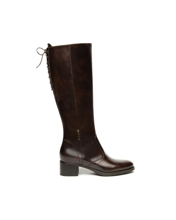 Nero Giardini stivali donna in pelle t.moro I514641D300