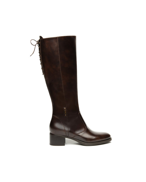Nero Giardini stivali donna in pelle t.moro I514641D300