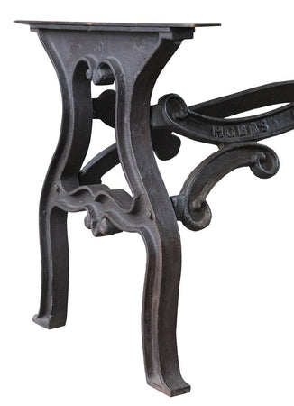 Biscottini Base Tavolo Ghisa 180x74x75 Nera Artigianale Biscottini Robusta Piani Pesanti