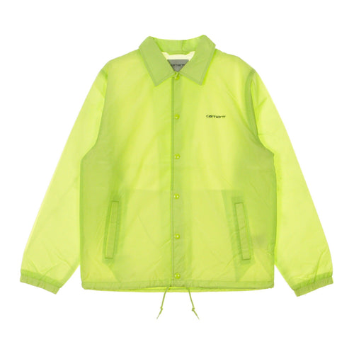 CARHARTT WIP Giacca Coach Jacket Uomo Script Coach Jacket Lime/black da uomo