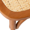 Biscottini Sedia Thonet in massello e seduta in rattan finitura legno invecchiato