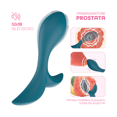 Vibratore Anale Massaggiatore Prostatico Controllo con App in Silicone Morbido