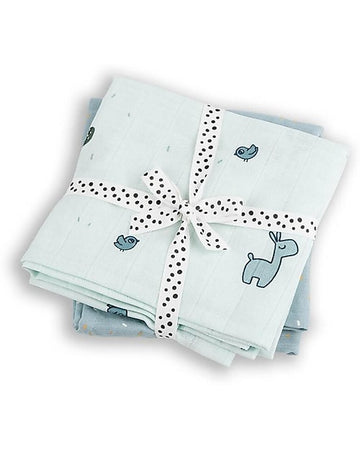 Set 2 Copertine Milleusi - Lalee - Blu - 100% Cotone Bio GOTS - 120x12 Done By Deer