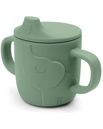 Tazza con Beccuccio Peekaboo - Elphee - Verde - 100% Silicone Alimenta Done By Deer