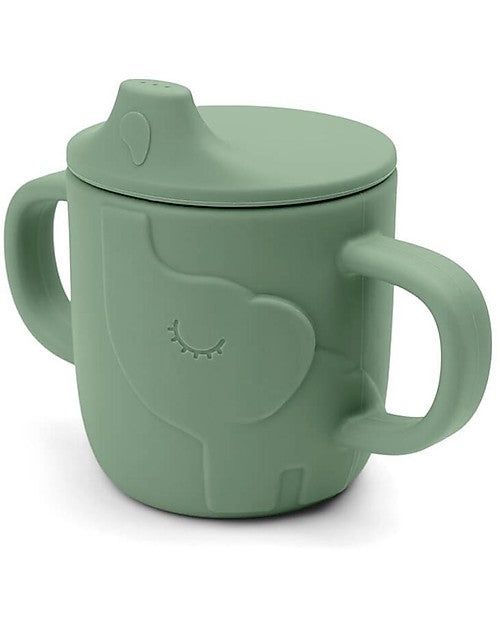 Tazza con Beccuccio Peekaboo - Elphee - Verde - 100% Silicone Alimenta Done By Deer