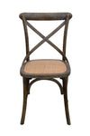 Biscottini Sedia Thonet in massello di frassino e seduta rattan finitura marrone anticato