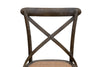 Biscottini Sedia Thonet in massello di frassino e seduta rattan finitura marrone anticato