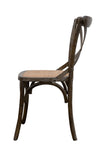 Biscottini Sedia Thonet in massello di frassino e seduta rattan finitura marrone anticato