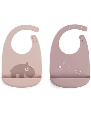 Set 2 Bavagli Impermeabili - Ozzo - Cipria - Silicone Alimentare - con Done By Deer