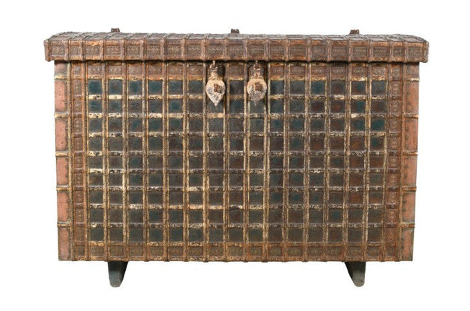 Biscottini Vecchio forziere in legno e ferro L173XPR96XH120 cm