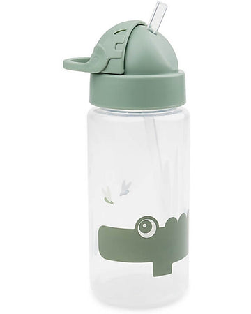 Borraccia Antigoccia con Cannuccia - Croco - Verde - Lavabile in Lavas Done By Deer