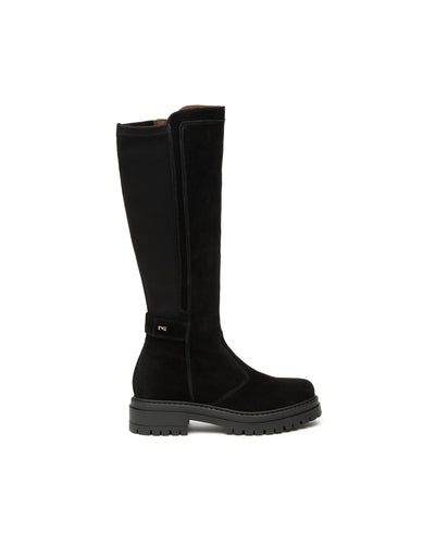 Nero Giardini stivali donna in pelle scamosciata nero I514843D100