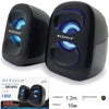 Casse Pc Audio Speaker 10w Con Luce Rgb Portatili Altoparlanti Maxtech Ca-ss001