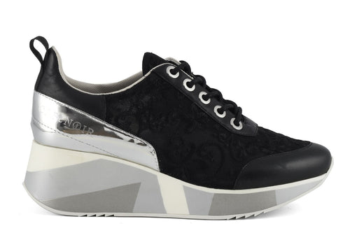 SNEAKERS ALLACCIATA IN PIZZO E PELLE