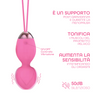 Ovetto Vibrante Doppia Sfera Telecomandato con 10 Modalità Vibratore in Silicone