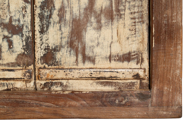 Biscottini Finestra finestrina grata in legno massello e in ferro antica e vecchia medievale con telaio da interno o da esterno