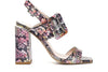 SANDALO FRATE CON FIBBIA TACCO ALTO IN PELLE STAMPA PITONE