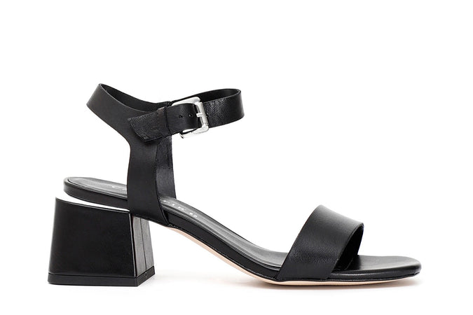 SANDALO GILDA TACCO MEDIO IN NAPPA