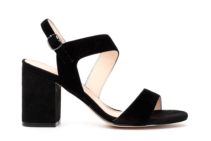 SANDALO ASIMMETRICO IN CAMOSCIO