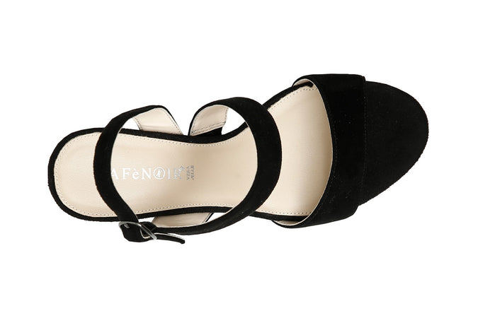 SANDALO ASIMMETRICO IN CAMOSCIO