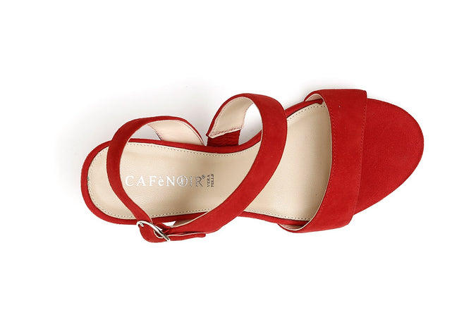 SANDALO ASIMMETRICO IN CAMOSCIO