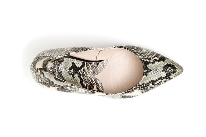 DÉCOLLETÉ IN PITONE TACCO 90 MM