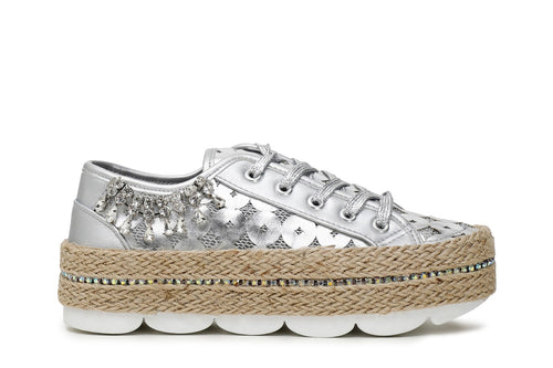 SNEAKERS FASCIA CORDA CON ACCESSORIO STRASS