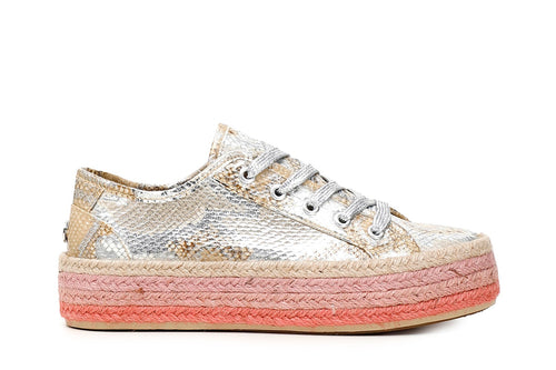 SNEAKERS FASCIA CORDA DEGRADE' CON TOMAIA PITONATA