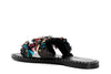 CIABATTA IN PELLE INTRECCIATA CON ACC. STRASS