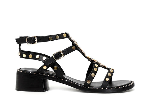 SANDALO DOPPIA FIBBIA IN PELLE