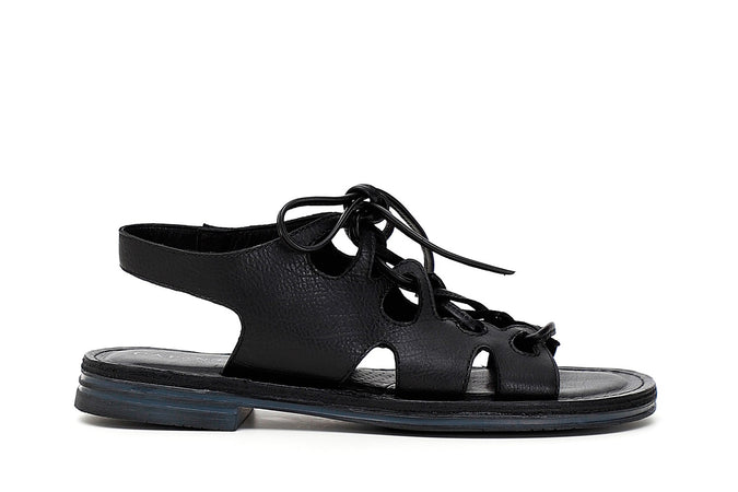 SANDALO IN PELLE ALLACCIATO