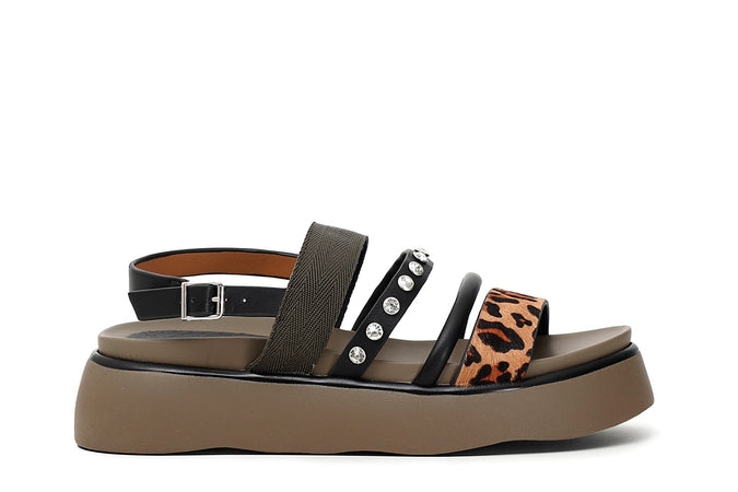 SANDALO FRATE NASTRO E MULTI LISTINI INCAVALLINO E SIMILPELLE