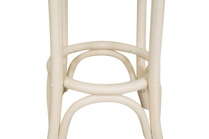 Biscottini Sgabello Thonet in massello di frassino finitura bianca anticata