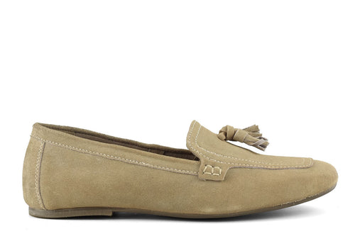 MOCASSINO IN PELLE SCAMOSCIATA CON NAPPINE