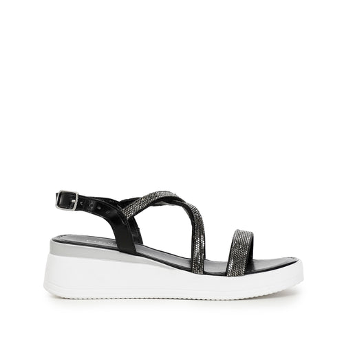 SANDALO INCROCIO CON STRASS